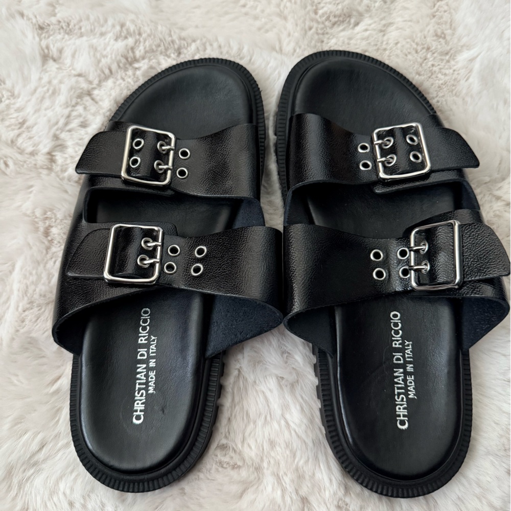 Christian Di Riccio Black Sandals